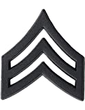 US Army Black Metal Pin-On Rank - Sergeant