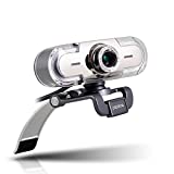 Webcam 1080P Full HD PC Skype Camera, PAPALOOK PA452 Web Cam with Microphone, Video Calling and Recording for Computer Laptop Desktop, Plug and Play USB Camera for YouTube, Compatible with Windows