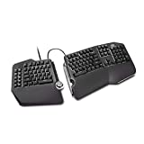 Cloud Nine C989M Ergonomic Mechanical Keyboard for PC - Kailh Tactile Brown Switches - RGB Light Up LED Backlit with USB - Ergo Split Key Board with Macro