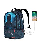 School Backpack for Teens, Laptop Backpack with USB Charging Port,Computer Backpack for 15.6 Inch Laptop,Designer Backpack for High School Hacker Pattern,Backpack for Work