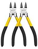 6.5' Wire Cutters, 2 Pack, BOOSDEN Wire Flush Cutters,Precision Side Cutter,Spring Loaded Cutting Pliers,Small Wire Cutters,Dikes Wire Cutters for Artificial Flowers and Crafting