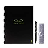 Rocketbook Smart Reusable Notebook - Dot-Grid Eco-Friendly Notebook with 1 Pilot Frixion Pen & 1 Microfiber Cloth Included - Infinity Black Cover, Executive Size (6' x 8.8')