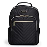 Kenneth Cole Reaction Women's Chelsea 15' Laptop Bag Computer Bookbag for Work, School, College, Nurse, Travel Daypack Purse Backpack, Black