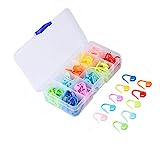 Meikeer 150 Pieces Knitting Crochet Locking Stitch Markers Stitch Needle Clip Counter 10 Colors (Color Ship Randomly)