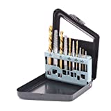 SEDY 10-Piece Screw Extractor/Drill Bit Set, Spiral Flute Extractor Set Broken Bolt Remover, HSS, Easily Remove Stripped or Damaged Screws