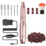 20000RPM Electric Nail Drill Compact Portable Efile Professional Manicure Pedicure Nail File Drill Kit for Acrylic, Gel Nails and Home Salon Use, Gold