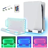 NexiGo PS5 Wall Mount with RGB LED Light - Wall Bracket for Playstation 5 Console (Disc & Digital) - Remote Control Colorful Lighting - Sturdy Wall Stand Hanger