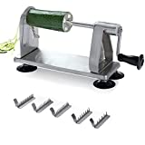 Homarden 5 Blade Stainless Steel Vegetable Spiralizer – Industrial Quality Vegetable Slicer for Fresh Zucchini and Fresh Onions - Salad Chopper, Potato Cutter, Noodle Maker, Spaghetti Squash