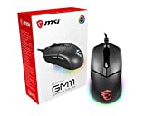 MSI Clutch GM11 Gaming Mouse, 5000 DPI, 10M Omron Switches, Optical Sensor, Symmetrical Ergonomic Design, RGB Mystic Light Compatible, PC/Mac