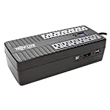 Tripp Lite 900VA Compact UPS for Home/Office, Standby UPS, 480W, 120V, 50/60 Hz, USB, ENERGY STAR, Desktop/Wall, 12 Outlets, 3 Year Warranty & $100,000 Insurance (ECO900LCDU2)