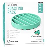 Silicone Roasting Rack For Pressure Cooker - Round Silicon Roasting Accessories Compatible With Oven, Crock Pot, Instant Pot 6 Qt And 8 Quart - Trivet Roaster Insert Racks For Cooking Meat, Baking