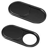 CloudValley Webcam Cover Slide[2-Pack], 0.023 Inch Ultra-Thin Metal Web Camera Cover for MacBook Pro, iMac, Laptop, PC, iPad Pro, iPhone 8/7/6 Plus, Protect Your Visual Prvacy [Black]