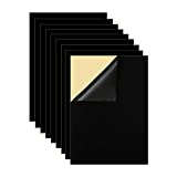 Mesheshe 10PCS Self Adhesive Felt Fabric, Soft Velvet Drawer Liner, DIY Velvet Fabric for Art & Crafts, Jewelry Box Felt Liner, A4 Size (8.3' x 11.8', Black)