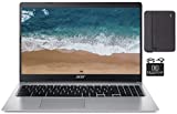 Acer 2022 Premium Chromebook 15.6' HD Laptop Light Computer Laptop, Intel Celeron N4000 (Up to 2.6GHz), 4GB RAM, 32GB eMMC, HD Webcam, 12+ Hours Battery, Sleeve, Bluetooth, Chrome OS,w/HubxcelCables