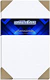 50 Bright White Linen 80# Cover Paper Sheets - 8.5' X 14' (8.5X14 Inches) Legal|Menu Size - 80 lb/Pound Card Weight - Fine Linen Textured Finish Quality Cardstock