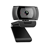 Angetube HD Webcam with Microphone - 1080P USB AutoFocus Web Camera with Cover for PC Computer Laptop Desktop MacBook Streaming Web Cam Compatible with Windows Mac Linux for Gaming Meeting