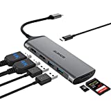 Dual HDMI Laptop Docking Station Dual Monitor, Universal USB C Dock Triple Display Adapter for MacBook Pro Air, Windows Type C Laptops
