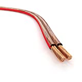 KabelDirekt – Pure Copper Stereo Audio Speaker Wire & Cable – Made in Germany – 16 AWG Gauge – 50 feet – (for HiFi Speakers and Surround Sound Systems, Pure Copper, with Polarity Markings)