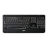 Logitech Wireless Illuminated Keyboard K800, Computer Keyboard Wireless, Desktop Keyboard (Renewed)