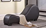 Versa Chair Living Room Multi-Functional Yoga Gaming Relaxation Meditation Outdoor Indoor TV Exercise Stretch Chaise Chair Reduce Stress Increase Intimacy Faux Leather Leatherette in Brown