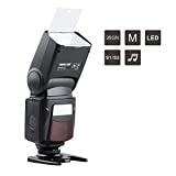 PHOTOOLEX M500 Flash Speedlite for Canon Nikon Sony Panasonic Olympus Fujifilm Pentax Sigma Minolta Leica and Other SLR Digital SLR Film SLR Cameras and Digital Cameras with Single-Contact Hot Shoe