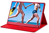 Portable Monitor - ZSCMALLS 15.6 Inch Full HD 1080p HDR Gaming Monitor, USB Type C Mini HDMI Computer Display IPS Screen with Stereo Speakers for PS3 PS4 Xbox Raspberry Pi Laptop PC MAC Red