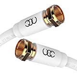 Coaxial Cable (30 ft) Triple Shielded - RG6 Coax TV Cable Cord Wire in-Wall Rated - Digital Audio Video with Male F Gold Plated Connectors -30 feet