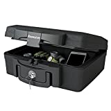 SentrySafe Fireproof and Waterproof Safe Box with Key Lock, Chest Safe for Home with Water-Resistant and Fire-Resistant Security, 0.17 Cubic Feet, 6.1 x 14.3 x 13 Inches, H0100