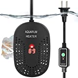 HITOP 100W Mini Shatterproof Aquarium Heater: Adjustable Fish Tank Heater with LED Temperature Display