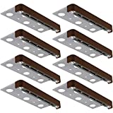 LEONLITE 8-Pack 7 Inch LED Hardscape Lighting, Retaining Wall Lights, LED Landscape Lighting, 12V AC/DC, Paver Light Low Voltage, 1.5W Outdoor Step Lights, 2700K Soft White, ETL Listed