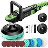 Buffer Polisher, Ginour Powerful Buffer Waxer, 6-Speed Rotary Polisher with 6” and 7“ Backing Plate, 1200W Rotary Polisher for Car Polishing, Waxing, Glaze, Sanding