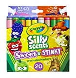 Crayola Silly Scents Sweet & Stinky Scented Markers, 20Count, Washable Markers, Gift for Kids, Age 3, 4, 5, 6