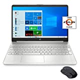 HP 15.6' FHD Slim and Light Laptop for Business and Student, AMD Athlon Silver 3050U, 16GB RAM, 256GB SSD, USB-C, HDMI, Wi-Fi, Bluetooth, Webcam, Wireless Mouse, 1 Year MS 365, Win 10