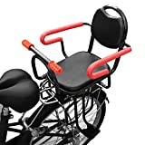 TWSOUL Child Bike Seat, Rear Mounted Child Bike Seats, Back Mount Child Seat with Non-Slip Armrests/Pedals Padde/Seat Belt, Hold Up to 100lbs