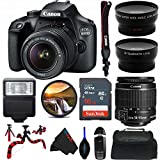 EOS 4000D DSLR Camera with 18-55mm f/3.5-5.6 III Lens - Pixi Advanced Bundle (International Version) (Renewed)