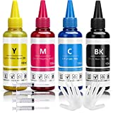 Xcinkjet Sublimation Ink Refilled for Epson C88 C88+ WF7720 ET2720 WF7710 ET2650 ET2750 WF2750 WF3620 Printer(1*Black 1*Cyan 1*Magenta 1*Yellow,4-Pack)