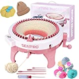 Knitting Machine,48 Needles Smart Knitting Loom Machine with Row Counter, Knitting Rotating Double Knit Loom Machine Kit for Adults/Kids DIY Knit Scarf Hat Sock(Brown)