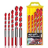 5Pcs Ultimate Triangle Drill Bits Multifunctional Twist Drill Head Ceramic Glass Hole Hand Working Sets