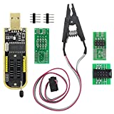 KeeYees SOP8 SOIC8 Test Clip and CH341A USB Programmer Flash for Most of 24 25 Series EEPROM BIOS Chip with PDF Tutorial