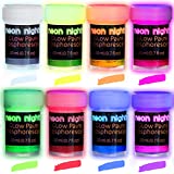 Neon Nights Glow-in-The-Dark Paint - Multi-Surface Acrylic Paints for Outdoor and Indoor Use on Canvas & Walls - Gifts for Artists - Phosphorescent - 8 Pack, 20 mL
