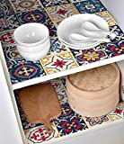 17.7' x 118” Pattern Contact Paper Drawer and Shelf Liner Self Adhesive Creative Covering Peel and Stick Wallpaper Removable for Shelves, Drawer,Desk,Kitchen Cabinet,Bookshelves