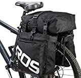 ArcEnCiel Bike Bag Bicycle Panniers Water-Resistant Large Capacity 3 in 1 Rack Trunks Rear Seat Carrier Pack - Rain Cover Included