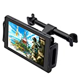 Car Headrest Mount Compatible with Nintendo Switch/ Swith OLED Model 2021, Adjustable Car Holder Compatible with Nintendo Switch/iPhone/iPad and Other Devices (4'-11')-Black