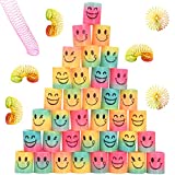 NEEW 36 Pack Coil Spring Toy, Mini Springs Rainbow Magic Fidget Toys for Party Favors, Carnival Prize, Goodie Bag Filler, Stocking Stuffers, Bulk Toys Gifts for Kids Prizes