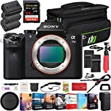 Sony a7 II Full-Frame Alpha Mirrorless Digital Camera 24MP (Black) Body Only a7II ILCE-7M2 with Deco Gear Professional Photo Video Camera and Lens Case 2X Extra Battery Power Editing Bundle