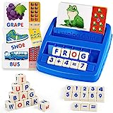 Coogam Matching Letter Game, Alphabet Spelling Reading Flash Cards, Math Number Words Puzzle Montessori Early Learning Educational Gift Toys for 3 4 5 Year Old Kids