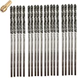 1mm Diamond Bits for Drilling Stone Compatible with Dremel Collet Included Drill Bit Set Twist Tip Design Jewelry Sea Glass Beach Shell Gemstone 20 Pieces Set