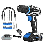Bielmeier 20V MAX Cordless Drill Set, Power drill kit with Lithium-Ion and charger,3/8 inches Keyless Chuck, Electric Drill with Variable Speed, LED and 29pcs Drill Bits (BCDK-29)…