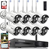 {Dual Antennas for WiFi Enhanced & 60 Days Storage} AI Human Detected 2K 3.0MP Wireless Security Camera System,OOSSXX 8 Channel NVR HD Outdoor Home Surveillance WiFi Cameras Systems with 4TB HDD