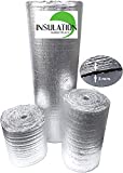 SmartSHIELD -3mm 16'x50Ft Reflective Insulation roll, Foam Core Radiant Barrier, Thermal Insulation Shield, Commercial Grade (16'x50')